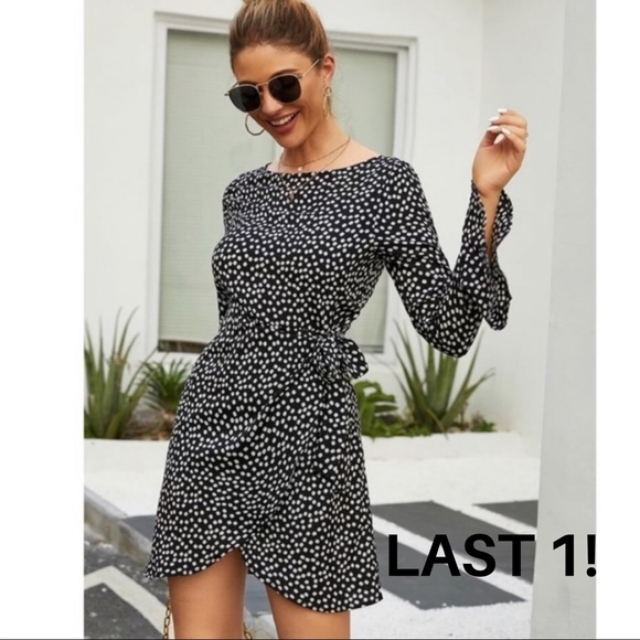 Looks by Lauren Dresses & Skirts - 🟡 SALE! LONDON Side Tie Long Sleeve Dress